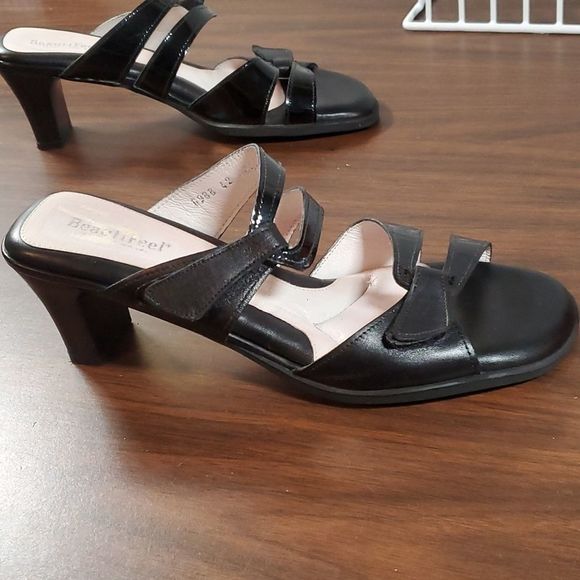 Beautifeel Begonia Black Smooth Patent Leather Sandals Velcro‎ Adjustable 42 11½ - Picture 11 of 12